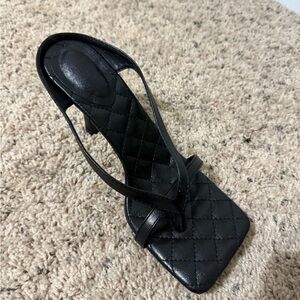Elegant Black Quilted Women's Sandals